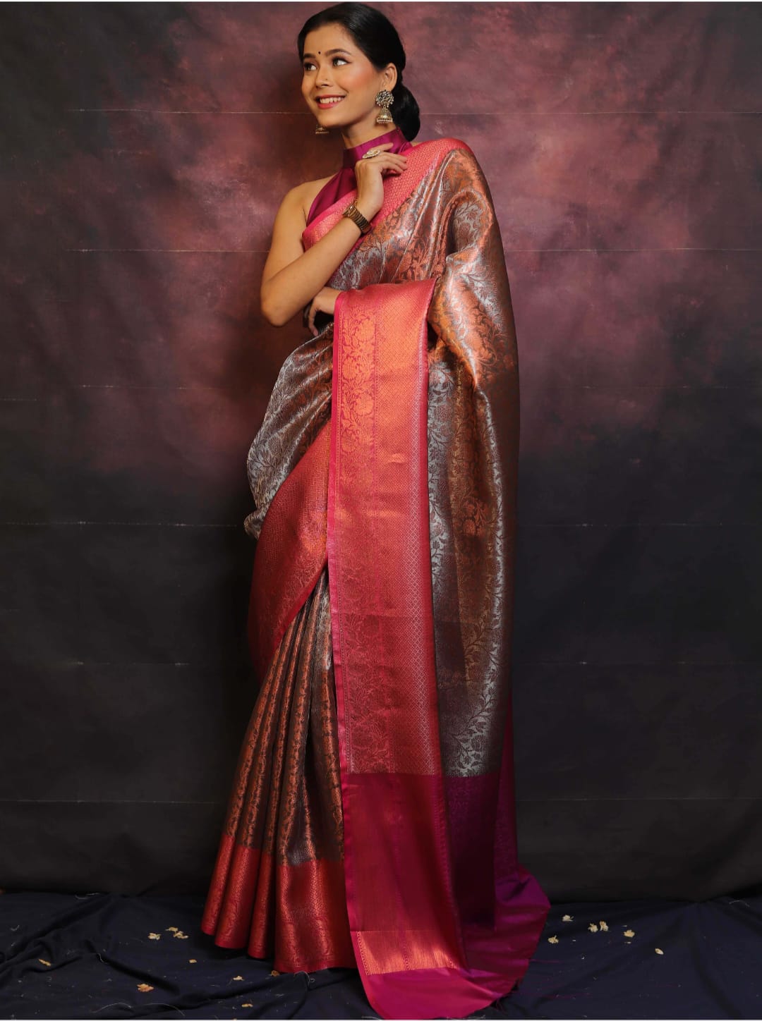 Unique Dual Tone Premium Banarasi Tissue Silk Saree