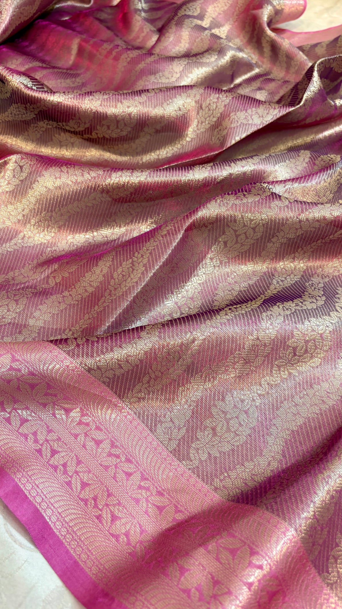Magenta Premium Banarasi Saree in Tissue Silk