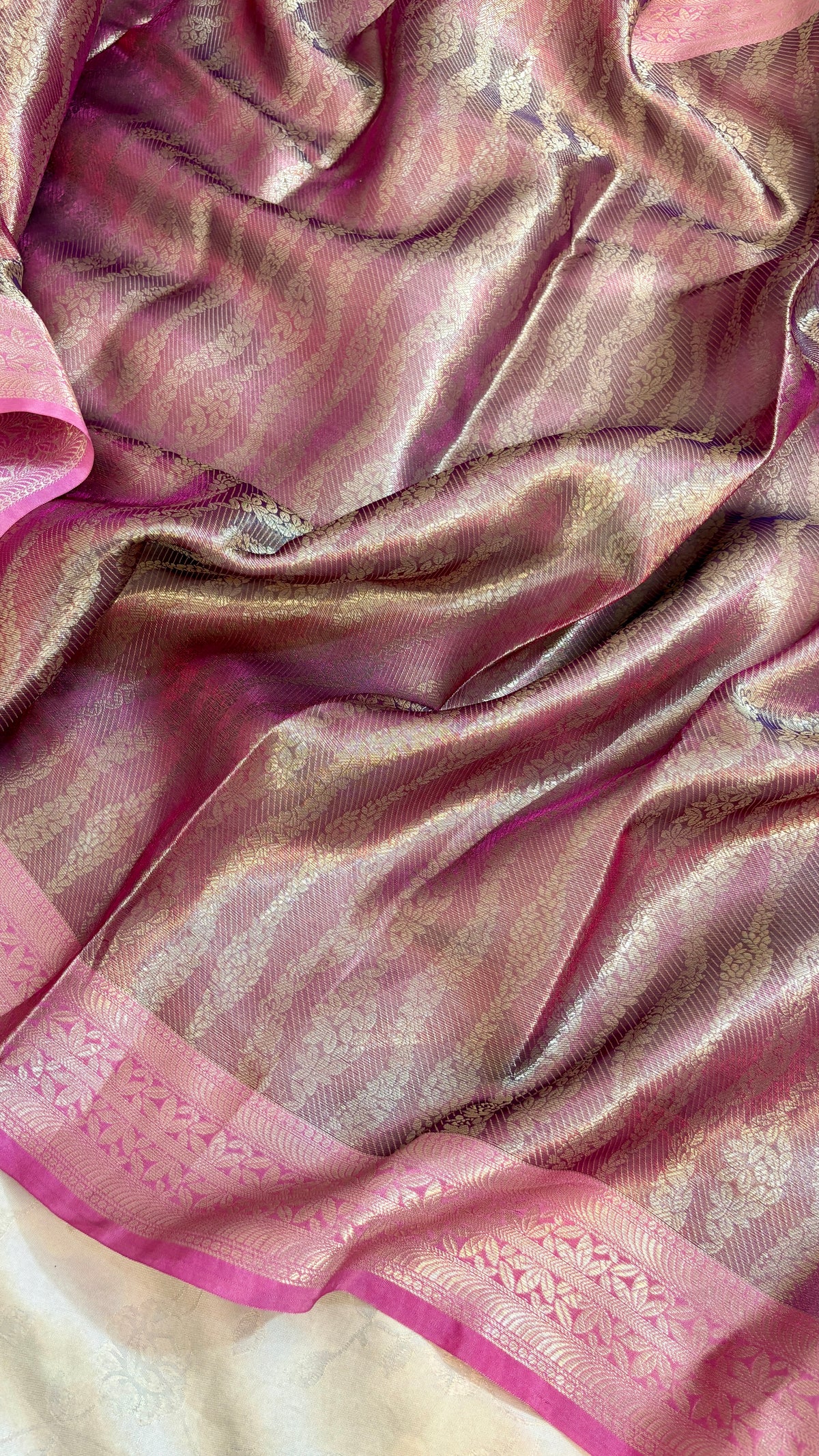 Magenta Premium Banarasi Saree in Tissue Silk