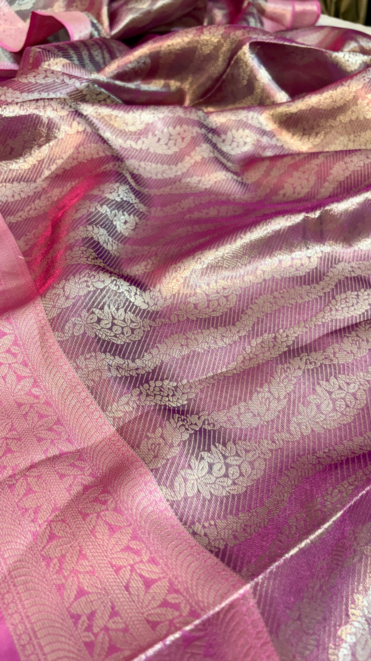 Magenta Premium Banarasi Saree in Tissue Silk