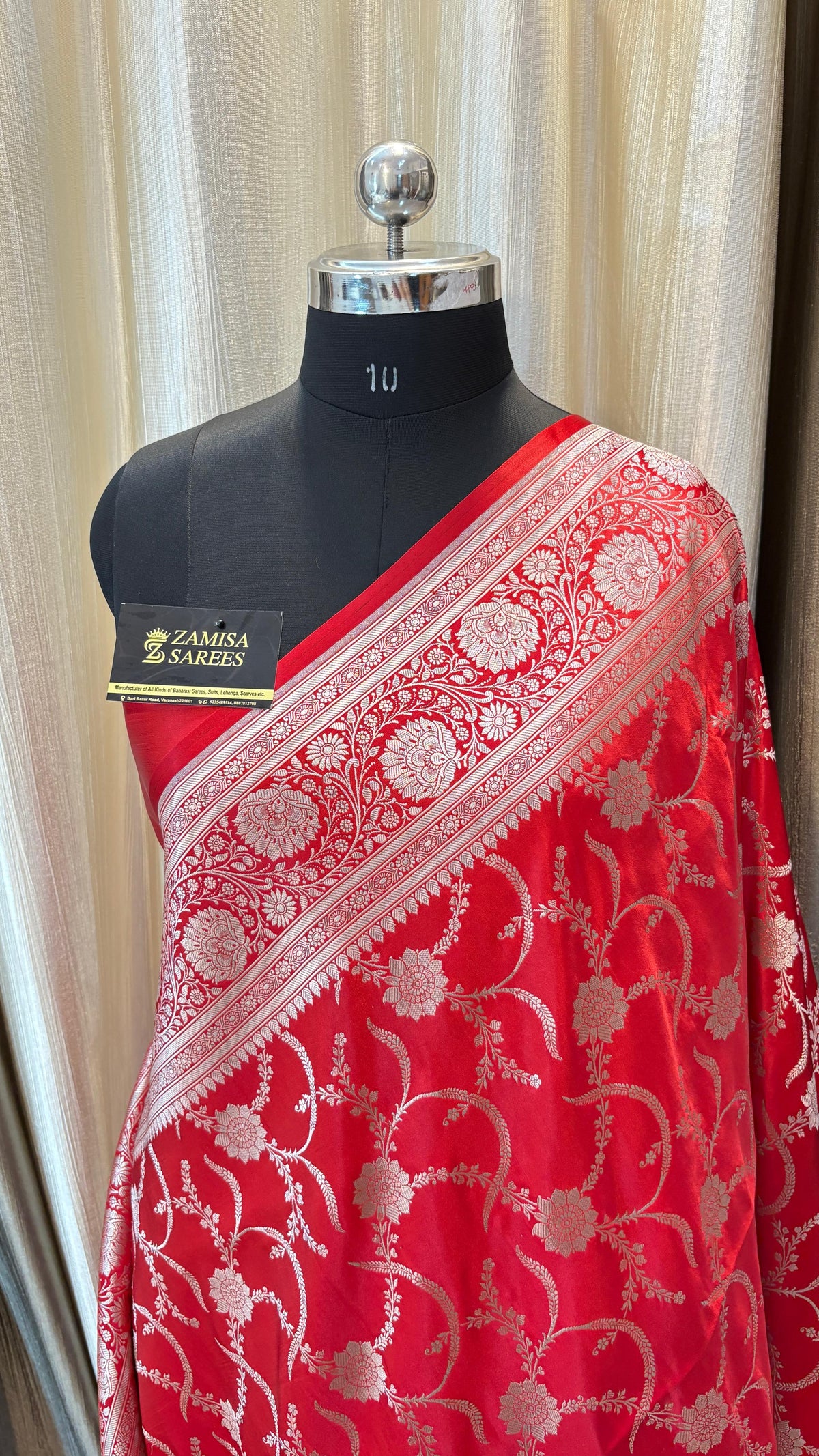 Royal Red Katan Silk Banarasi Saree