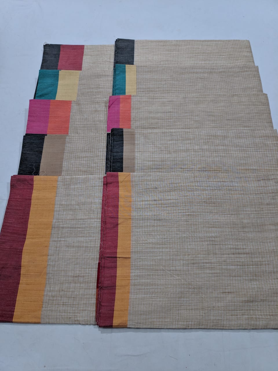 Banarasi Cotton Saree with Coloured Border